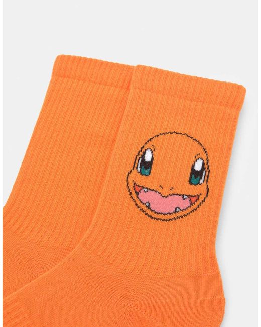 Pull&Bear Brown Pokémon Charmander Socks for men