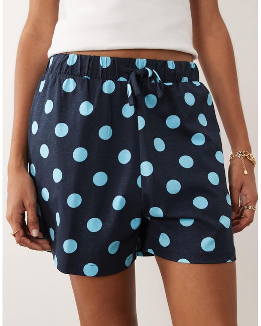 Threadbare Blue Jersey Pull On Shorts With Drawstring