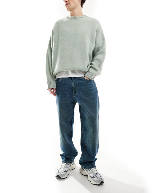 Pull&Bear Blue Loose Fit Jean for men