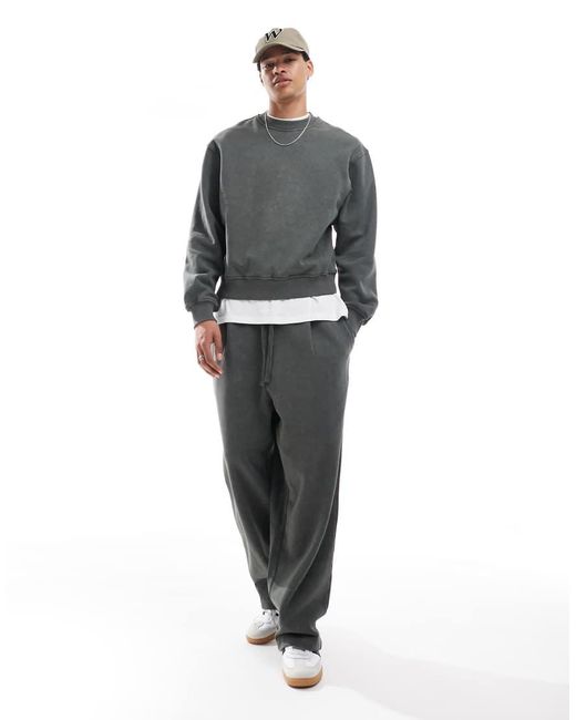 ASOS Oversized Recht Sweatshirt in het Gray voor heren