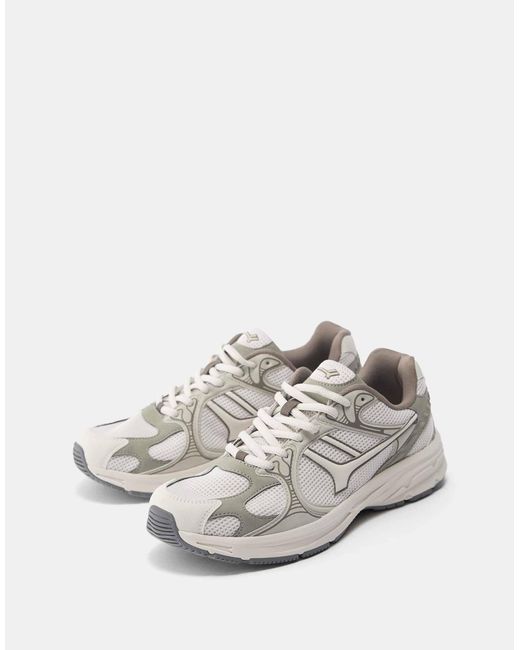 Pull&Bear – mehrteilige sneaker in White für Herren