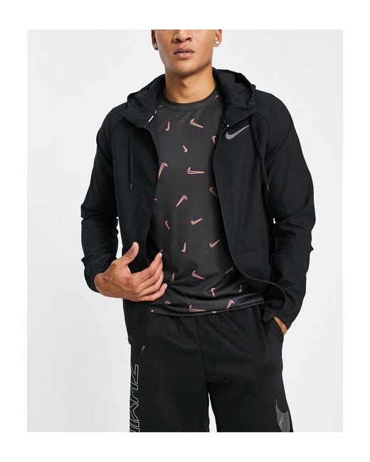 Nike Black Nike Pro Training Dri-fit Flex Vent Max Jacket for men