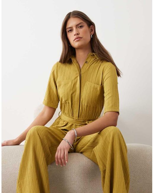 Wednesday's Girl Metallic Short Sleeve Jumpsuit