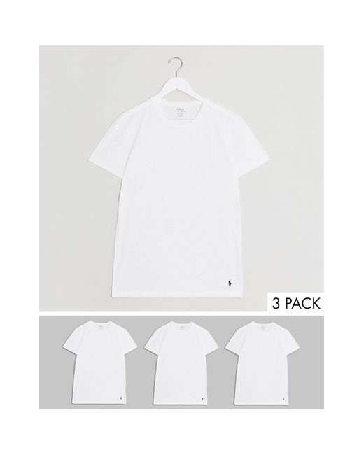 Polo Ralph Lauren 3-pack T-shirt in White for Men | Lyst Canada