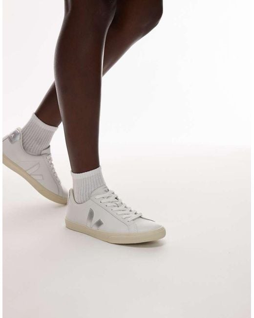 Veja White Esplar Logo Trainer