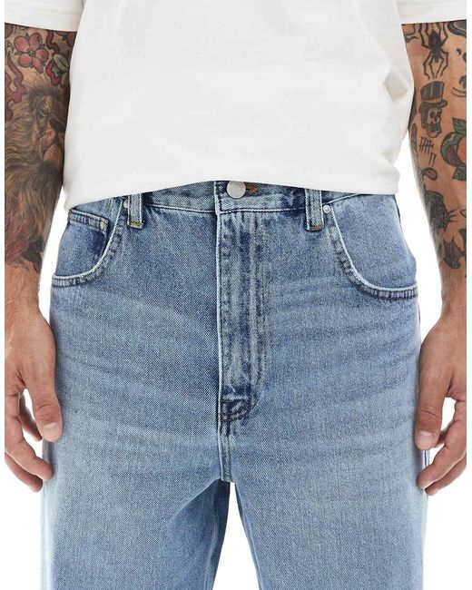 ASOS Blue Loose Straight Jeans for men