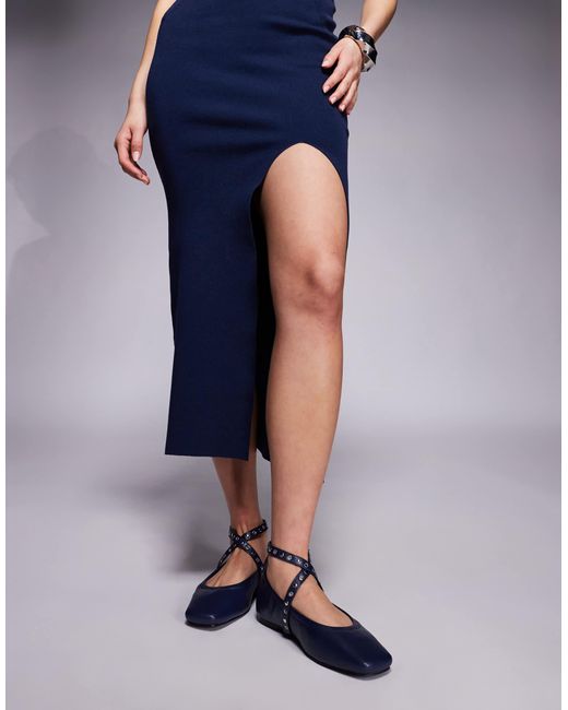 Public Desire Blue Scotty Ballet Flats