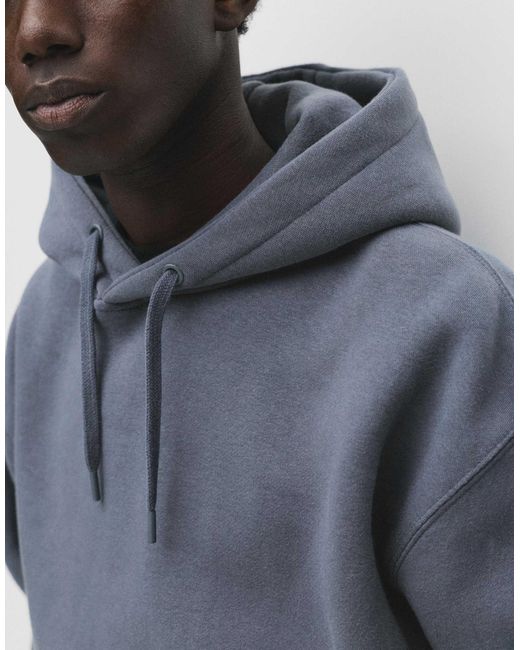 Sweat à capuche basique - -gris Pull&Bear pour homme en coloris Blue