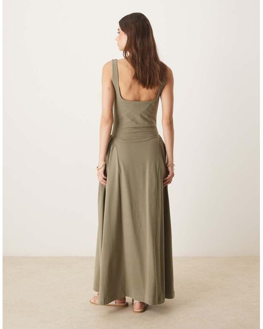 ASOS Natural Summer Maxi Dress With Full Skirt
