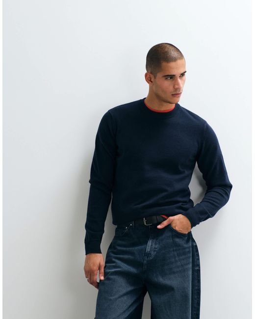 Threadbare – strickpullover in Blue für Herren