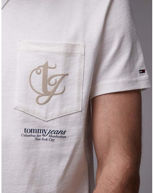 Tommy Hilfiger T-Shirt Met Wervelend Logo Op De Achterkant in het Gray voor heren
