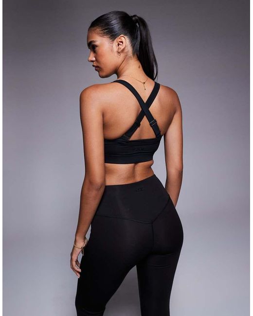 4505 Gray Icon Soft Touch Medium Support Soft Touch Square Neck Sports Bra