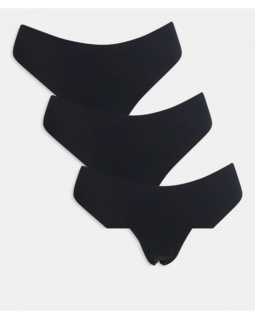 Pack De 3 Braguitas Negras De Encaje De Vero Moda de color Black