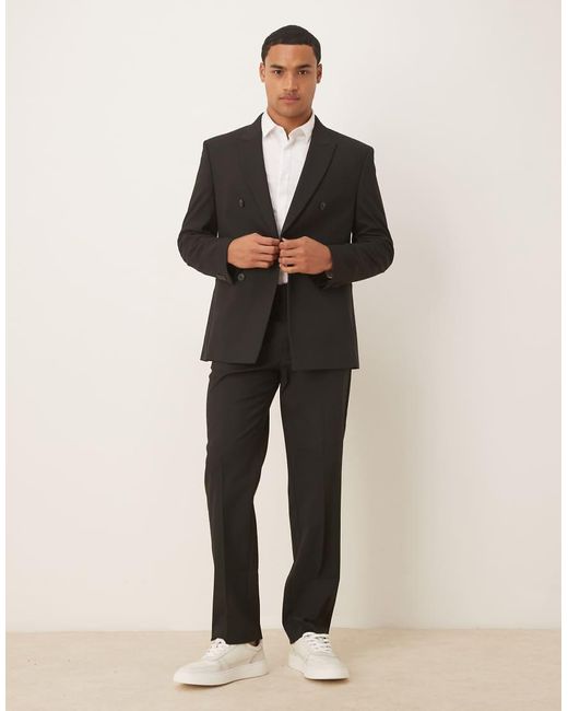 ASOS Black Straight Leg Suit Pants for men