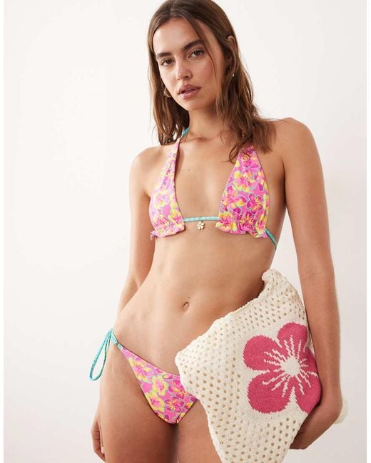 Kulani Kinis Green Sun Pop Halterneck Bikini Top