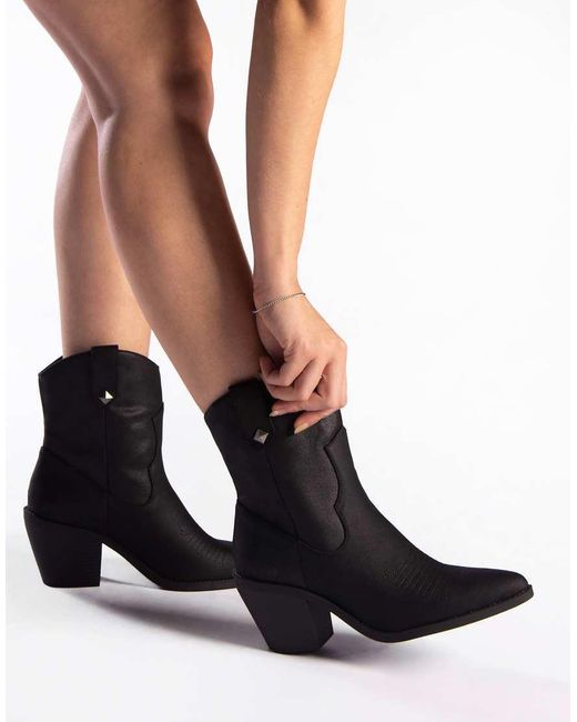 Rocket Dog Black Feather Ankle Boots