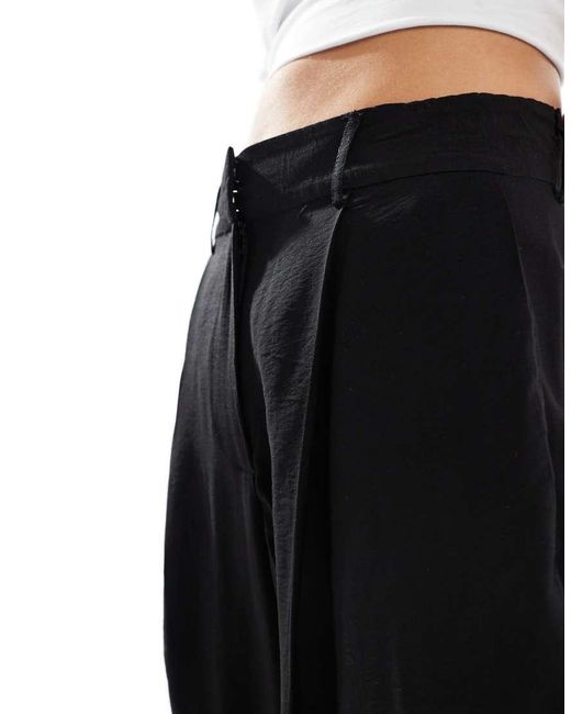 Aware Black Drapey Tailored Dad Trouser