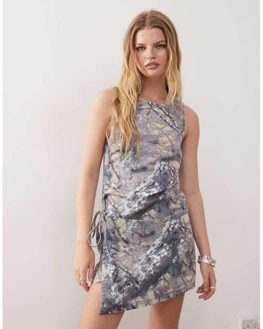 Collusion Natural Wrap Mini Dress