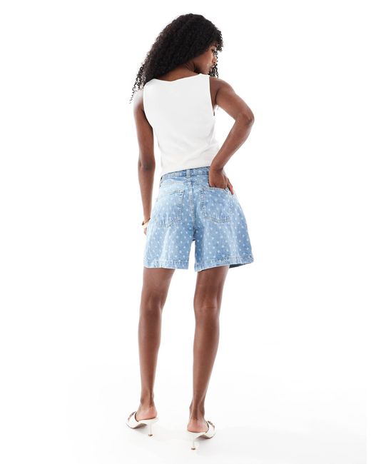 ASOS Blue Denim Long Line A Short