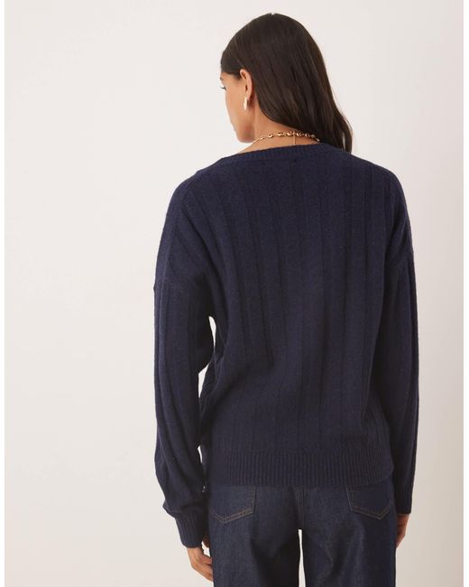 Pull en maille côtelée Glamorous en coloris Blue