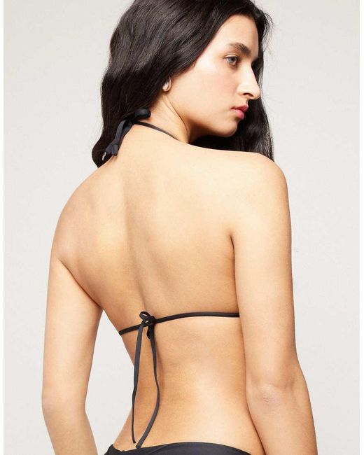 Tezenis Blue Triangle Bikini Top With Gathering