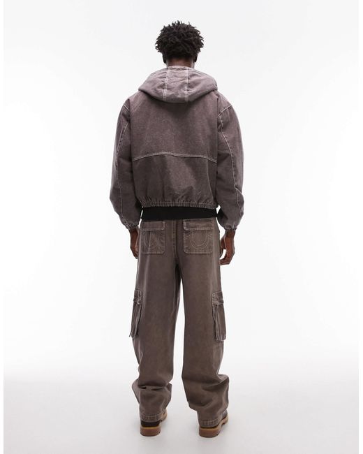 Big t - jean cargo baggy - délavé True Religion pour homme en coloris Brown