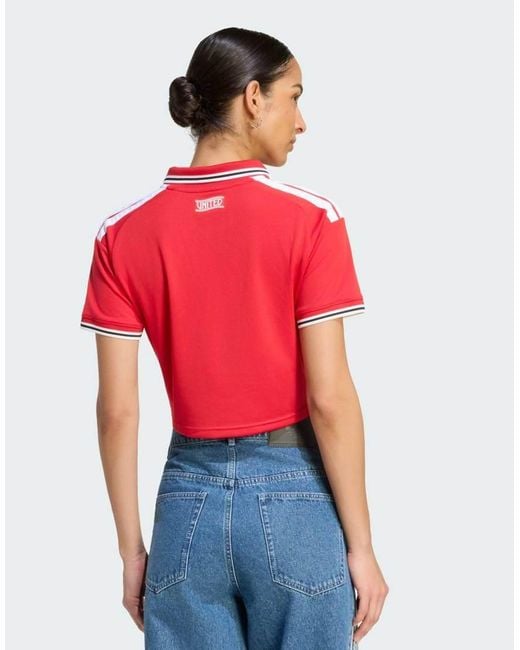 Adidas Originals Red Manchester United 26/27 Home Jersey Crop