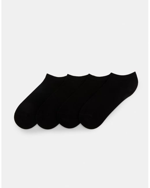 Pull&Bear Set Van 4 Paar Enkelsokken in het Black voor heren