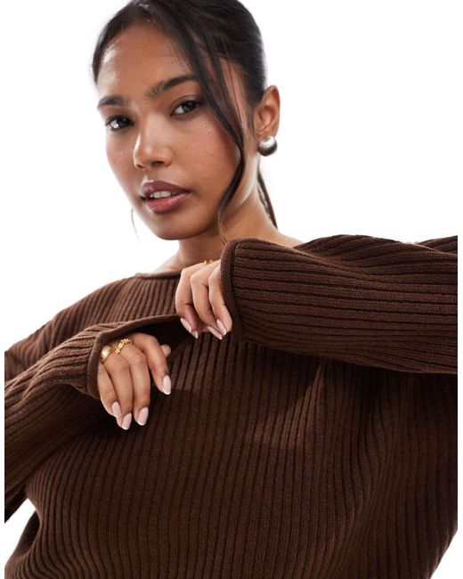 ASOS Asos Design Curve in het Brown