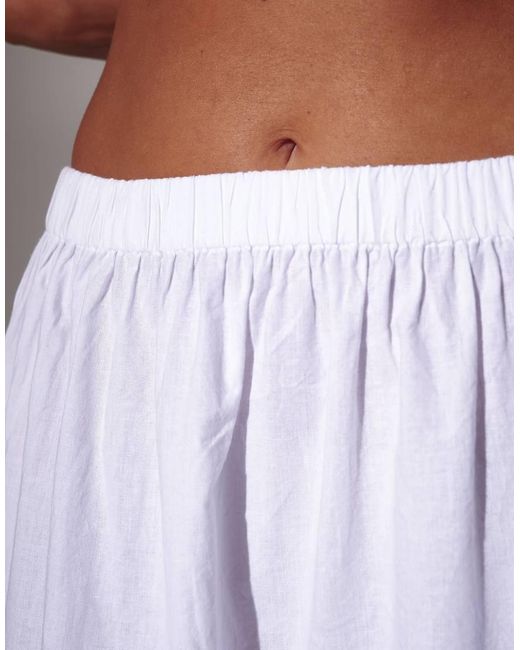 South Beach Purple Pleat Detail Tiered Maxi Skirt