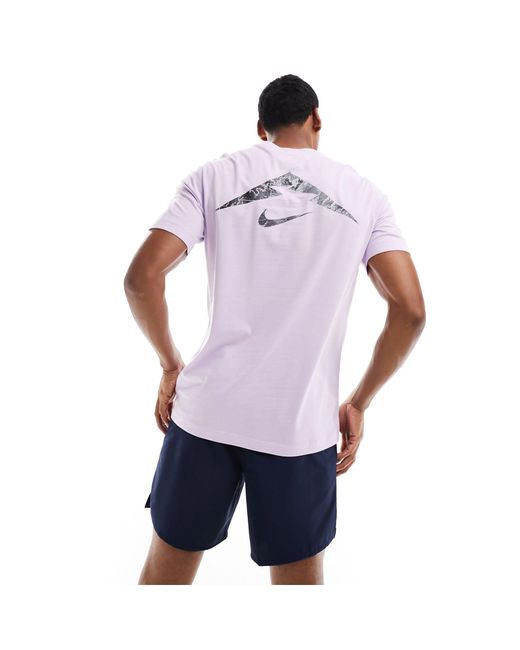 Nike – trail dri-fit – t-shirt in Purple für Herren