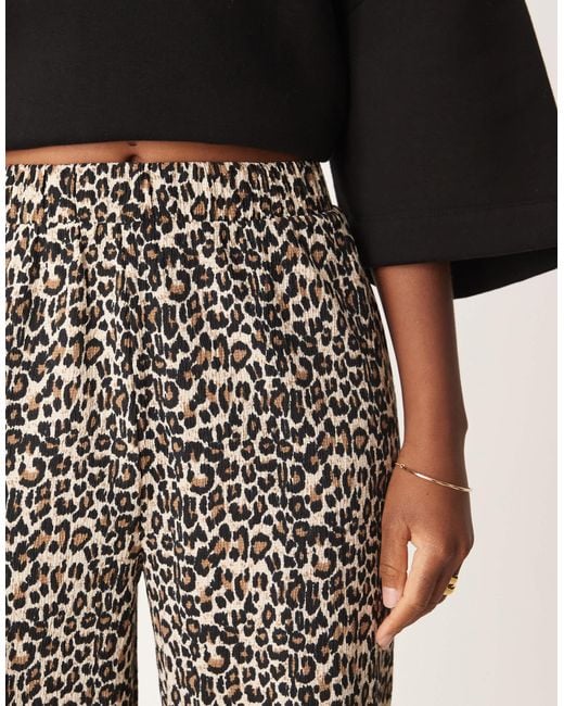 Jdy Natural Textured Wide Leg Pants