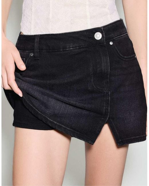 Stradivarius White Mini Crossover Skort