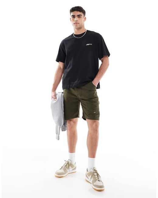 Another Influence Ruimvallende Cargoshorts in het Green voor heren