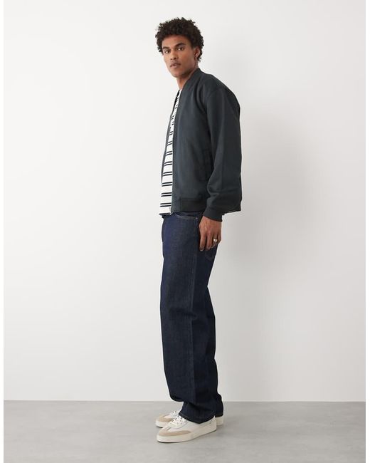 ASOS Gray Faux Suede Oversized Jacket for men