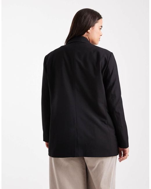 ASOS Black Curve Tailored Relaxed Blazer