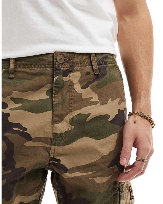 Superdry Brown Cotton Baggy Cargo Pants for men