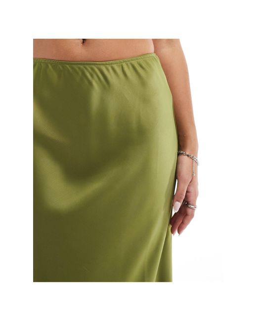 Falda larga verde ASOS de color Green