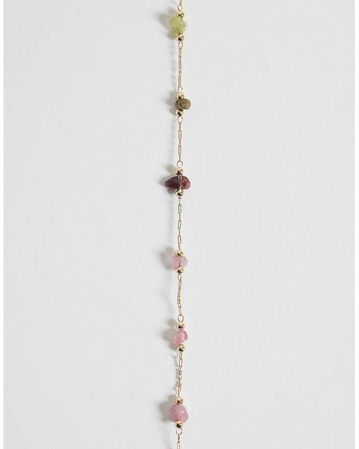 ASOS Natural Anklet With Station-Coloured Chippings