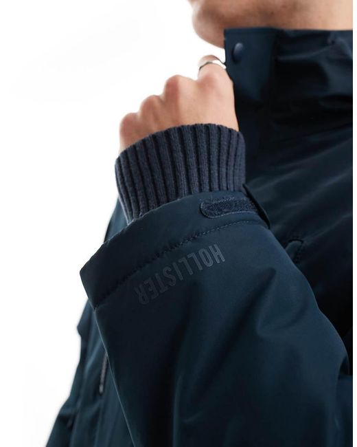 Hollister Blue Insulated Zip Detail Jacket for men