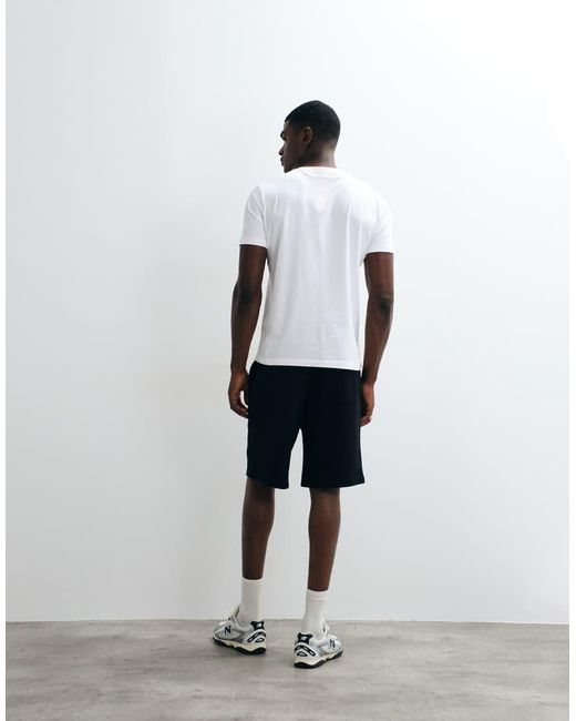 HUGO White Nomario Loose Fit Jersey Shorts for men