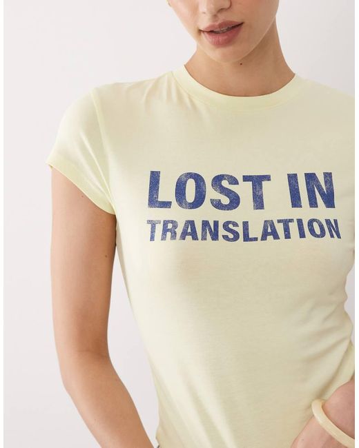 ASOS White Baby Tee With Lost