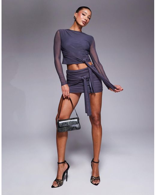ASOS Blue – minirock aus netzstoff