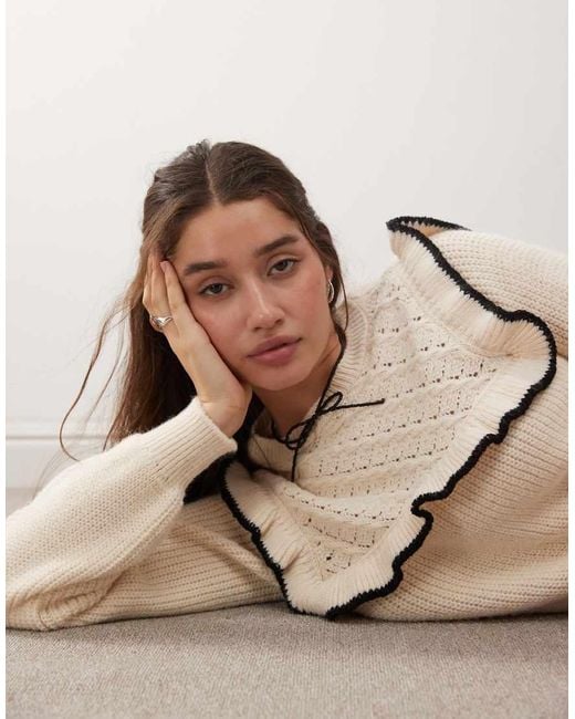 Miss selfridge white jumper best sale