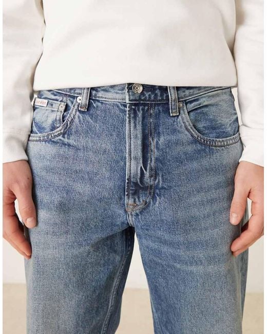 Calvin Klein Blue 90s Straight Fit Jeans for men