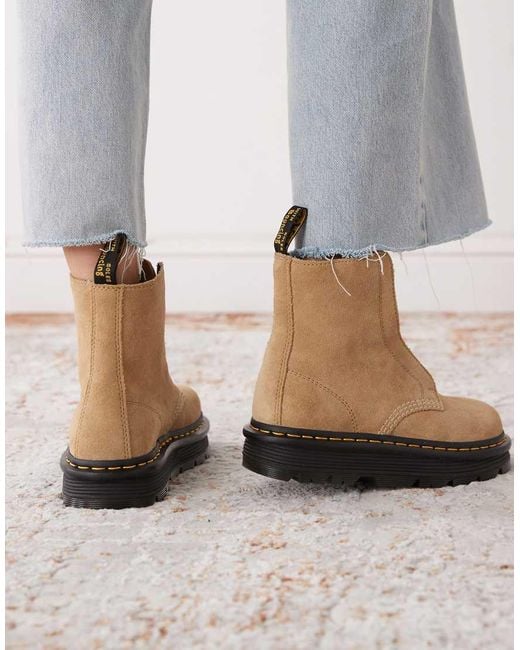 Dr. Martens Gray Zebzag Laceless Boot