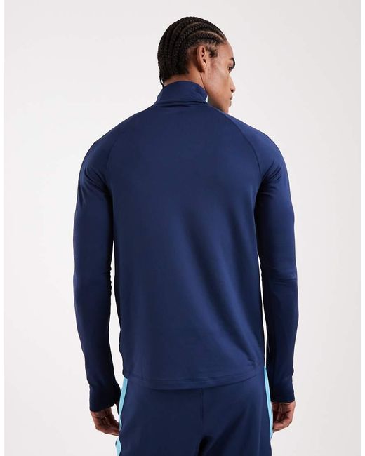 Nike Football Blue Strike Dri-fit Long Sleeve Drill Top for men