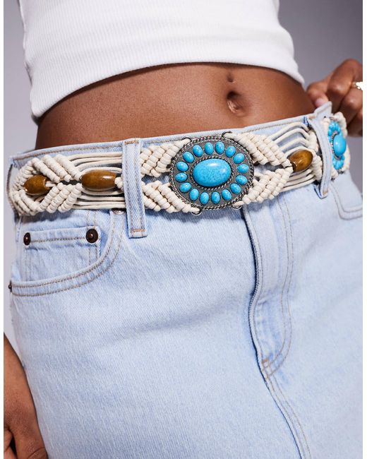 ASOS Blue Macrame Belt