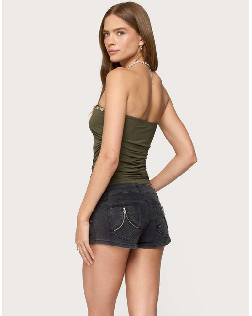 Edikted Green Liat Ruched Built