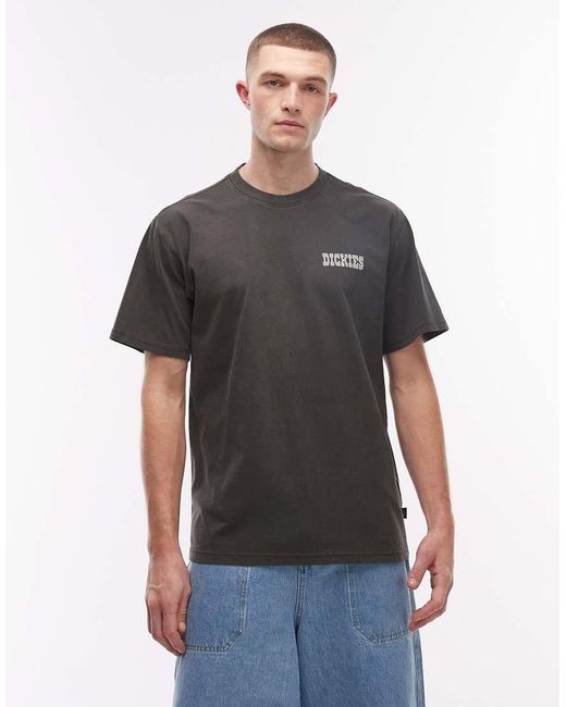 Dickies Gray Buchtell Back Print T-shirt for men